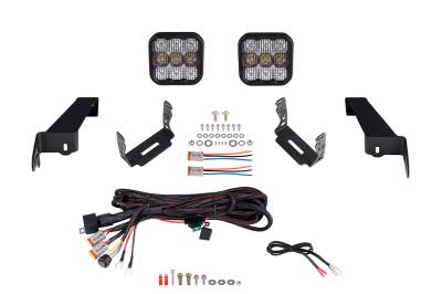 Diode Dynamics - Diode Dynamics DD7278 SS5 Bumper LED White Combo Pod Kit for 18+ Jeep JL/JT