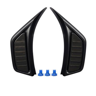 Form Lighting - Form Lighting FL0037 Smoked Front Fender Vent Lights for 18+ Jeep Wragler JL/JT