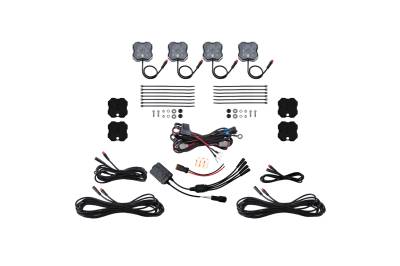 Diode Dynamics - Diode Dynamics DD7741C RGBW Rock Light Installer Magnet Mount w/Controller 4pack
