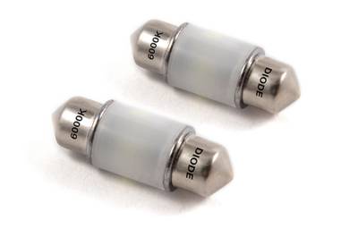 Diode Dynamics - Diode Dynamics DD0299P 31mm HP6 LED Bulb LED Cool White Pair for Acura/Honda