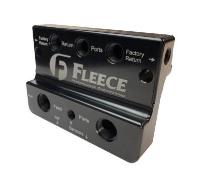 Fleece Performance - Fleece FPE-FFD-RF-4G Fuel Distribution Block for 10-18 Dodge 4th Gen Cummins