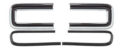 Auto Metal Direct - Auto Metal Direct X930-2666-P Taillight Bezels for 66-67 Dodge Charger