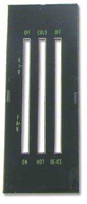 Auto Metal Direct - Auto Metal Direct W-497A Dash Heater Control Lens w/Backing Plate w/A/C