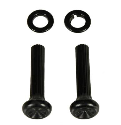 Auto Metal Direct - Auto Metal Direct W-564B Side Vent Pull Knob/Blk Ferrules for 68 Pontiac/Chevy