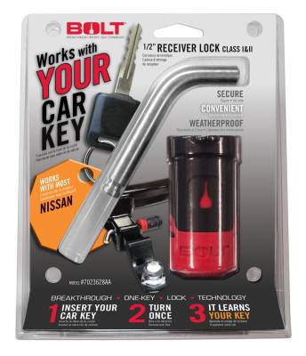 BOLT - BOLT 7023628 1/2" Receiver Lock for Nissan