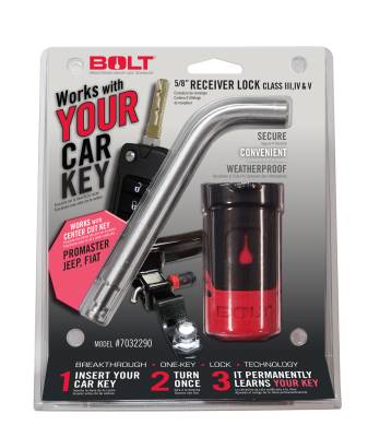 BOLT - BOLT 7032290 5/8" Receiver Lock for Jeep Center Cut