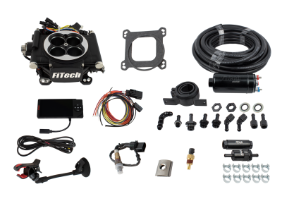 FiTech Fuel Injection - Go EFI 4 600 HP Matte Black EFI System w/Inline Fuel Delivery Master Kit