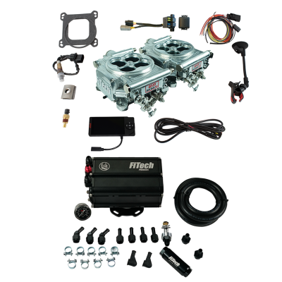 FiTech Fuel Injection - FiTech Fuel Injection 35561 Go EFI 3x2 Tri Power 600 HP Classic Gold EFI System