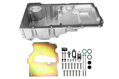 FiTech Fuel Injection - FiTech 130103 LS Swap Oil Pan Ultra Low Profile Polished 6.10L