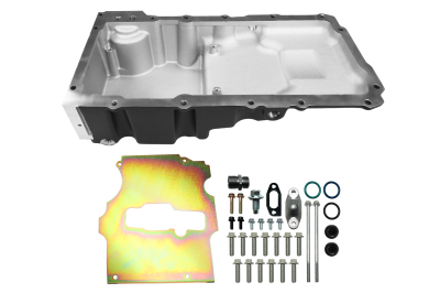 FiTech Fuel Injection - FiTech 130203 LS Swap Oil Pan Ultra Low Profile Black 6.10L w/Filter Capacity