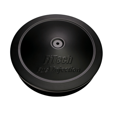 FiTech Fuel Injection - FiTech 42302 Black Top 3" Air Filter Assembly w/1.5" Drop Base & HW