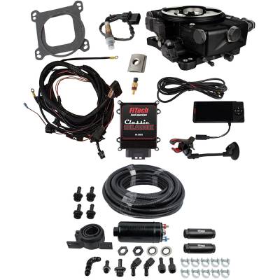 FiTech Fuel Injection - FiTech Fuel Injection 31021 Go EFI Classic Black 650 HP EFI System Master Kit