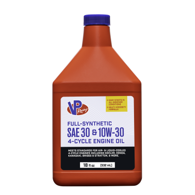 VP Racing Fuels - VP Racing Fuels 2927 4 Cycle SAE 10W/30 Full Syn Small Engine Oil 18 Oz