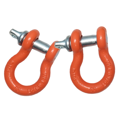 Mile Marker - Mile Marker 60-50158 Orange 5/8" Alloy Metal Shackle D-Ring Hook Each