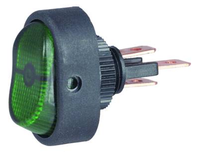 Hella - HELLA H61920001 Switch Rocker SPST Green 12V 20Amps