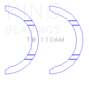King Engine Bearings - King Bearings TW 110AM THRUST WASHER SET for HONDA D12A/13C/13A/13B/15