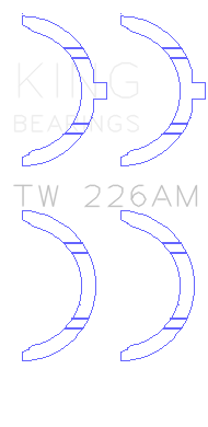 King Engine Bearings - King Engine Bearings TW 226AM THRUST WASHER SET for 1985+ Toyota 3S/5S