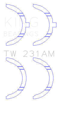 King Engine Bearings - King Engine Bearings TW 231AM THRUST WASHER SET for Toyota 1.6I 4A-FE
