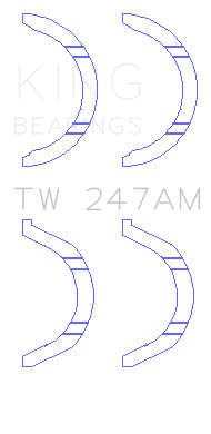 King Engine Bearings - King Bearings TW 247AM THRUST WASHER SET for MITSUBISHI 6G72 6G72T