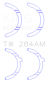 King Engine Bearings - King Engine Bearings TW 284AM Thrust Washer Set for Toyota 1JZ/2JZ