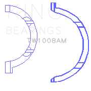 King Engine Bearings - King Bearings TW1008AM Thrust Washer Set for Nissan QR25DE