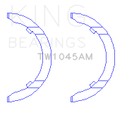 King Engine Bearings - King Bearings TW1045AM THRUST WASHER SET for AUDI CDAA CDHA CDHB CDAB