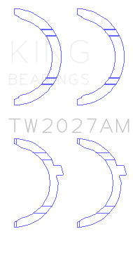 King Engine Bearings - King Bearings TW2027AM THRUST WASHER SET for AUDI AAH BUG CCWA CTBA