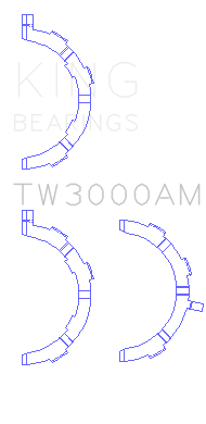 King Engine Bearings - King Bearings TW3000AM Thrust Washer Set for Ford 6.7 Power Stroke V8 Diesel