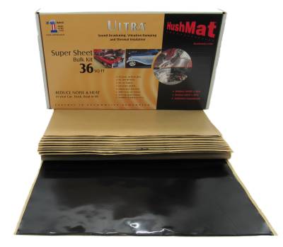 Hushmat - Hushmat 10800 Super Bulk Kit 9 Black Sheets 18x32 Ultra Total 36 Sqft