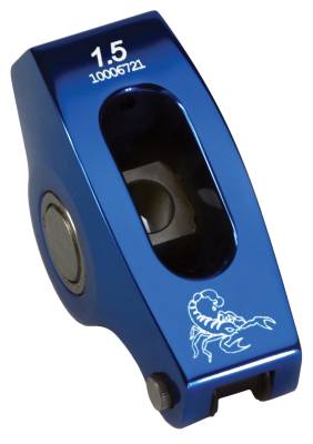 Scorpion Racing Products - Scorpion Racing 1035 1.5 SBC 3/8 Self-Aligning Blue Race Rocker Arms 16Pc Set