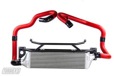 Turbo XS - Turbo XS STI15-FMIC Red Front Mount Intercooler Kit