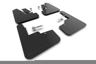 Rally Armor - Rally Armor MF96-URXT-BLK-MBK Black Mud Flap Metallic Black Logo