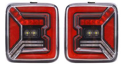 Quake LED - Quake LED QTE347 Tech LED Taillights for Jeep Wrangler JL