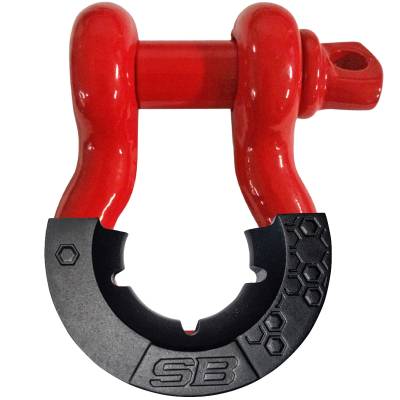 Smittybilt - Smittybilt 23047R 3/4" D-Ring Shackle w/Isolator Red 9500 lb Rating