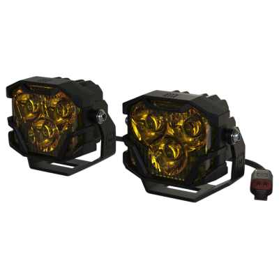 Morimoto - Morimoto BAF008 4Banger 2.0 HXB LED Pods Spot/Yellow/Set