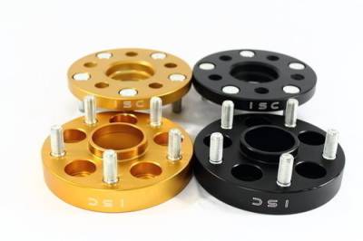 ISC Suspension - ISC ISC-WA25B 25mm Black Wheel Adapters 5x100-5x114 Pair for Subaru