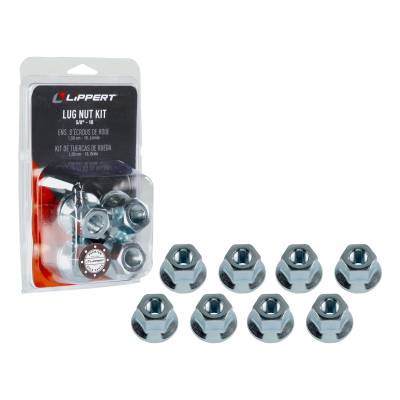 CURT - CURT 2024039634 Trailer Axle Hex Flange Lug Nut 5/8"-18 Thread Size 8Pc