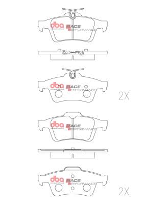 Disc Brakes Australia - Disc Brakes Australia DB1763RP DBA Race Performance Rear Brake Pads