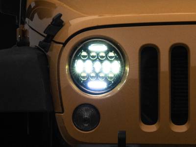 Raxiom - Raxiom J150093 Axial Black 13-LED Headlights for 97-18 Jeep Wrangler TJ/JK