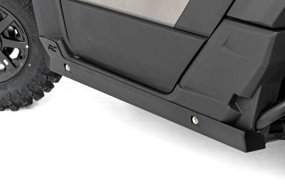Rough Country Suspension Systems - Rough Country 93185 Tubular Rock Sliders Black for Polaris Xpedition