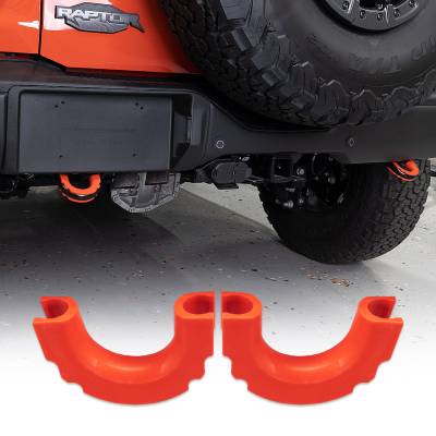 IAG Performance - IAG Performance IAG-BDY-F3051 I-Line Rear Bumper Red TPE Tow Loop Cover Pair