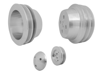 March Performance - March Performance 1565 High Flow Pulley Kit 3 Bolt Early for Small Block Ford