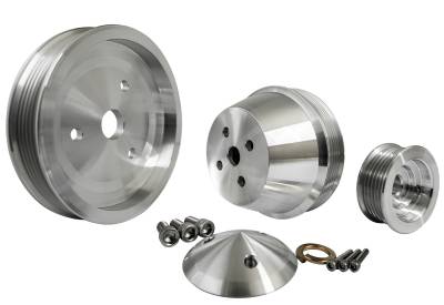 March Performance - March Performance 6270 High Flow Serpentine Pulley Kit 1V for Small Block Chevy