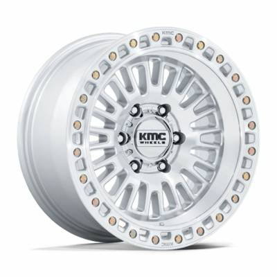 KMC - KMC Wheels KM554 AZTEC 17x8.5 5x5.0 0mm Gloss Silver/Machined KM554SD17855000