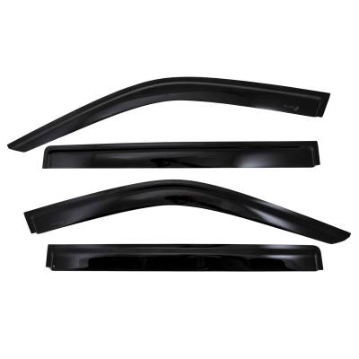 TrailFX - TrailFx 4888H Low Profile for Front/Rear Tape-On Smoke Acrylic 4Pc