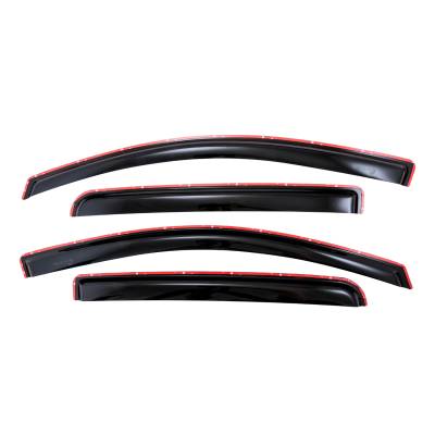 TrailFX - TrailFx 4995IC 4PC Window Vents Low Profile In-Channel Smoke Acrylic 4Pc