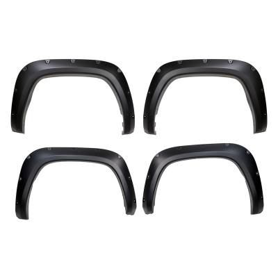 TrailFX - TrailFX TFT3004S Pocket Fender Flares 1.75" Front/Rear Black 4PC Ext