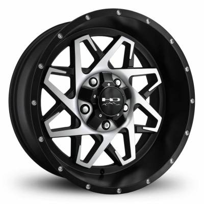 HD Wheels - HD Wheels Caliber 20X10 5x5.5 5x5.0 -25mm Satin Black/Machined CA201056-25SBM