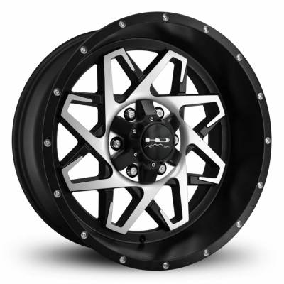HD Wheels - HD Wheels Caliber 20x10 6x5.5 6x135 -25mm Satin Black/Machined CA201066-25SBM