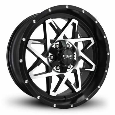 HD Wheels - HD Wheels Caliber 20x9 6x5.5 6x135 -10mm Satin Black/Machined CA209066-10SBM